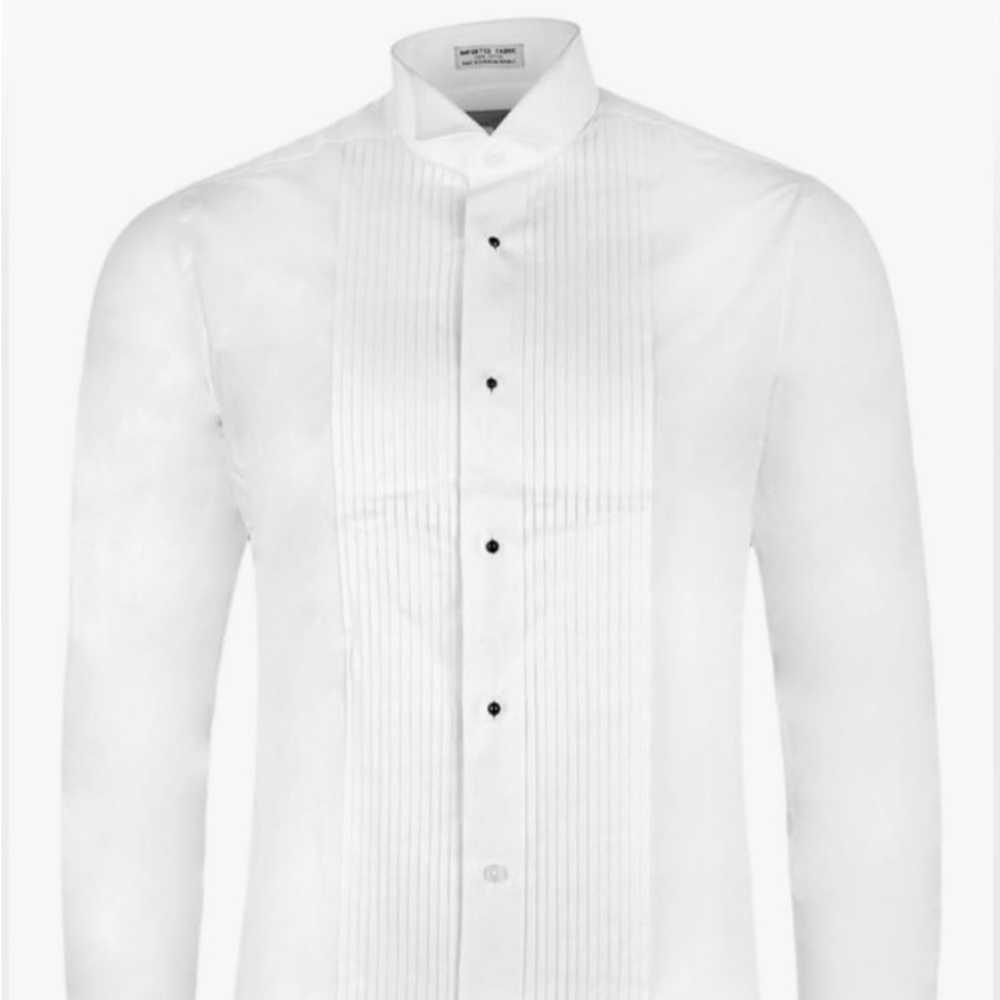 Classix Wing Collar Tuxedo Shirt Size Medium 15.5” Neck 38/39 Sleeve